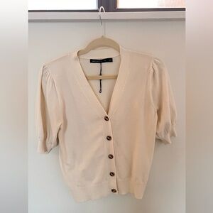 Karen Millen Ivory/ Cream Knit Sweater Cardigan  M
